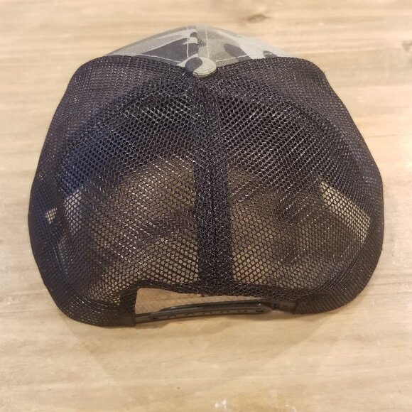 Fish Flag Patch Hat Cap Snap Back Mesh Adjustable Trucker Camouflage Camo Bass - Picture 5 of 10